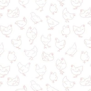 Chickens - pink - small