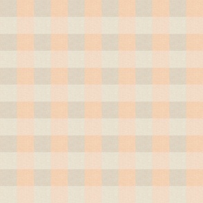 Light Brown and Peach Gingham Plaid Faux Leather Sheet - Peach Neutral Faux  Leather Roll – Pip Supply