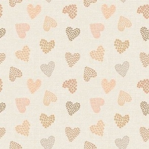 Peach and Light Cream Hearts_Iveta Abolina