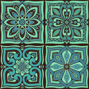 moroccan tiles - teal