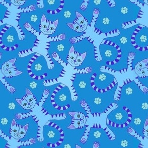 Flying blue kitties 