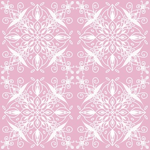 Pink  Rosemaling style