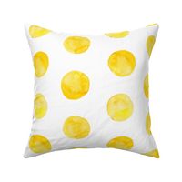 Yellow watercolor polka dot