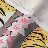 A Tiger Chintz - in pink and grey
