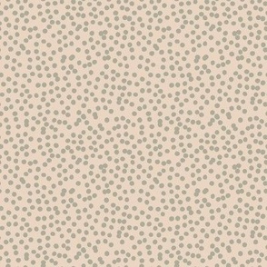 confetti dots - sage on blossom MINI scale 