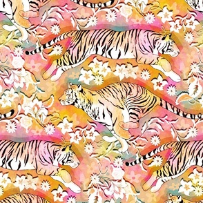 Colorful India Tiger Chintz 