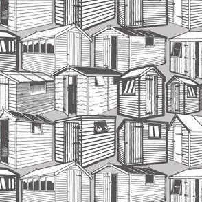 Sheds Pattern Design J2 in grey and white