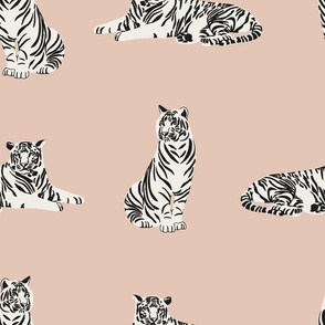 T as Tiger  Pink background