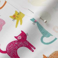 Decorative cats - multi colour