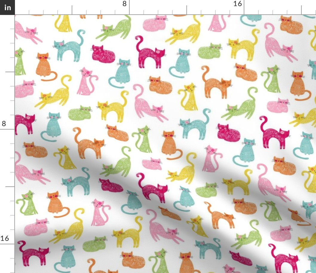 Decorative cats - multi colour