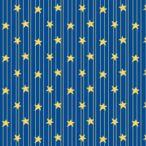 Gold stars and stripes - navy