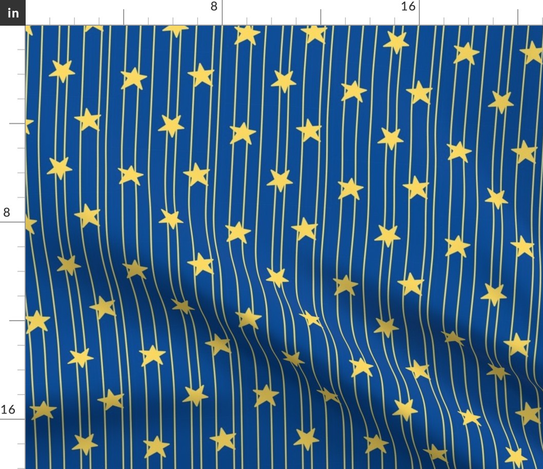 Gold stars and stripes - navy