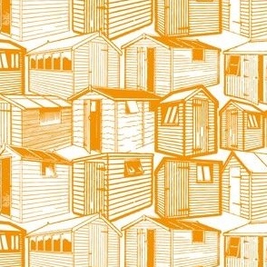 Sheds Pattern Design in Orange and White