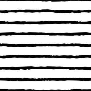 White and black narrow stripes medium scale print