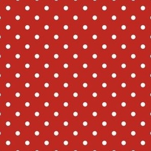 little polka dots - red and white