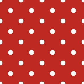 polka dots - red and white 