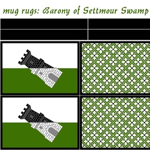 mug rugs: Barony of Settmour Swamp (SCA) 