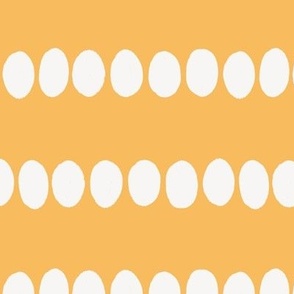 Abstract Egg Stripe - on yellow - Medium Scale