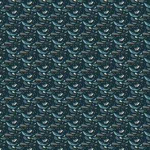 Whale song dark blue {super small}