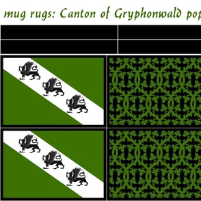 mug rugs: Canton of Gryphonwald (SCA) 
