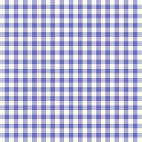 Gingham Check (~0.25" squares) - Veri Peri  Lavender and White