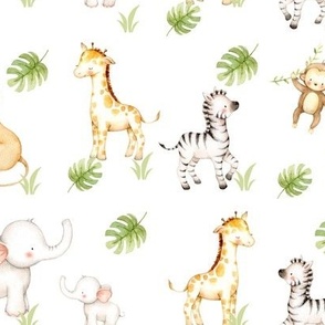 Watercolor Safari Animals Nursery - Smaller