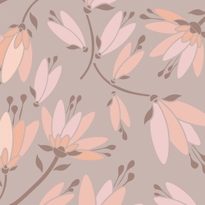 Simple Petals on Beige