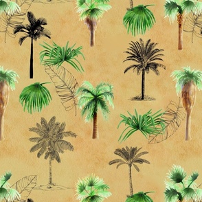 Palm Trees No. 1 Sand - Small Version
