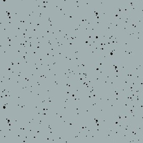 speckles - black on dusty blue 