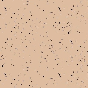 speckles - black on peach 