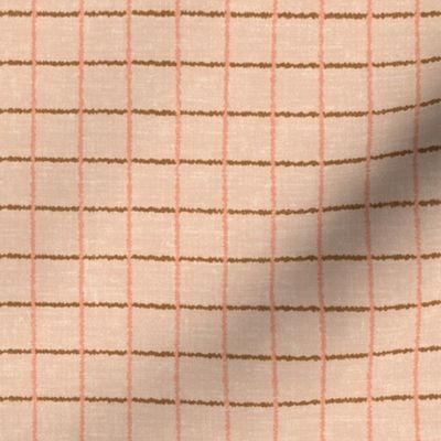 Thin Grid Light Coral Brown_Iveta Abolina