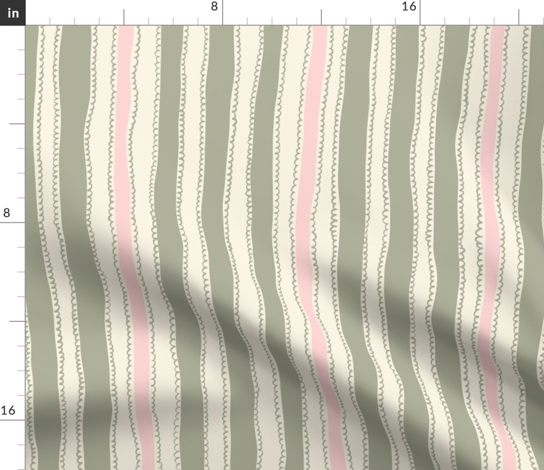 Sage and Pink Stripe 75%