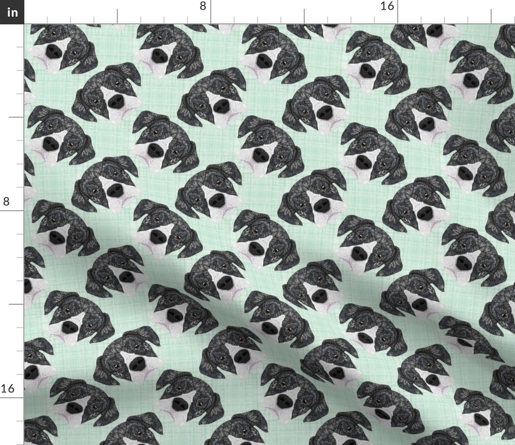 BLACK AND WHITE BOXER PATTERN GREEN 8