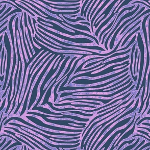 ZEBRA STRIPES DARK TEAL PURPLE PINK 16