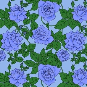 Blue Climbing Roses