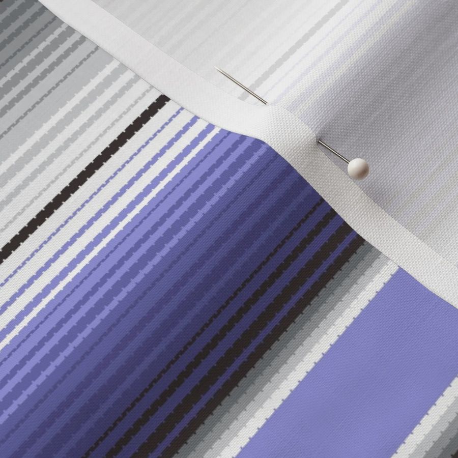 Periwinkle and Gray Boho Serape Stripes