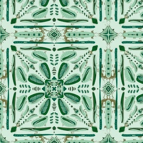 Aqua patterned tile 