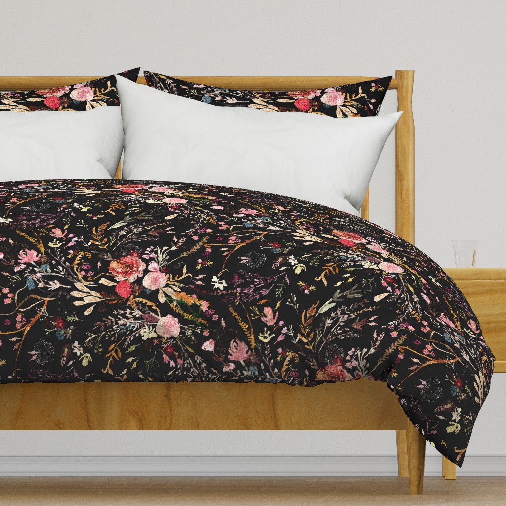 Fall Fable Floral (black) JUMBO