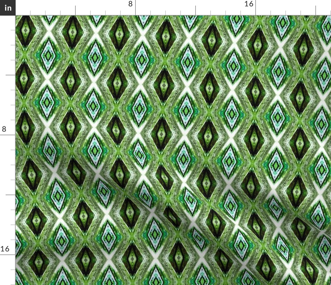 Textured Forest Green Diamond Lattice (#3) - Extra Small