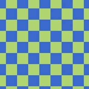 Green and Blue Summer Checkerboard