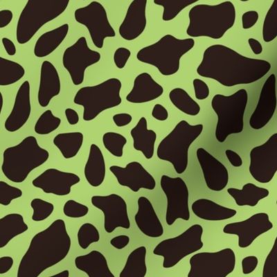 Lime Green Cow Print