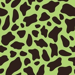 Sage Green Cow Print Aesthetic Pattern Wallpaper by