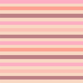 stripes fabric - ice cream van coordinate fabric - boho muted