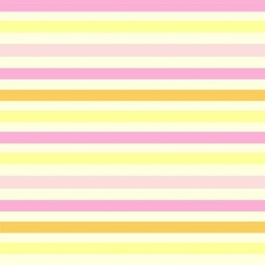 small stripes fabric - ice cream van coordinate fabric - yellow