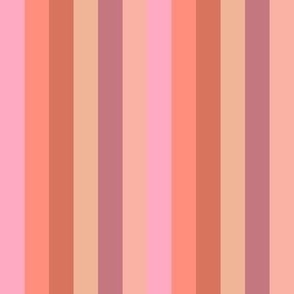 2/3" retro ice cream stripes - coordinate fabric, retro vertical stripes - boho muted