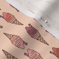 small ice cream cone fabric - ice cream, summer, retro, classic, British, uk, Andrea Lauren, - boho