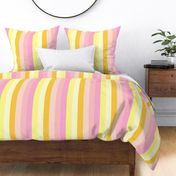 2" retro ice cream stripes - coordinate fabric, retro vertical stripes - pink