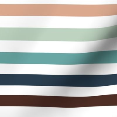 stripes fabric - ice cream van coordinate fabric - mint