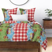 Double Border Red Riding Hood Large Check 