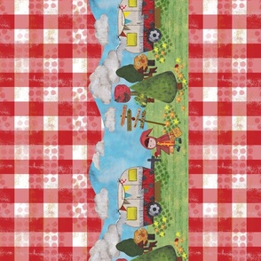 Triple Border Red Riding Hood medium check